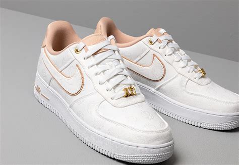 nike air force 1 white gold beige|beige air force 1 women's.